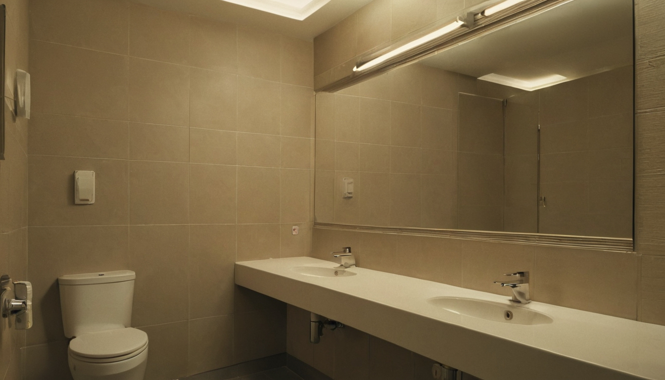 The pre-paint dimmer test exposed the guest-washroom LED problem before finishes were closed editorial visual