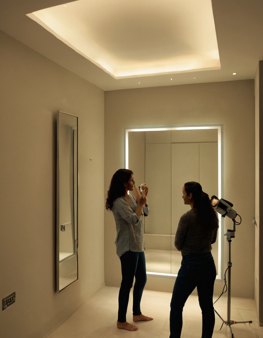 Vertical illuminance at face positions reveals shadows that a ceiling plan cannot show editorial visual