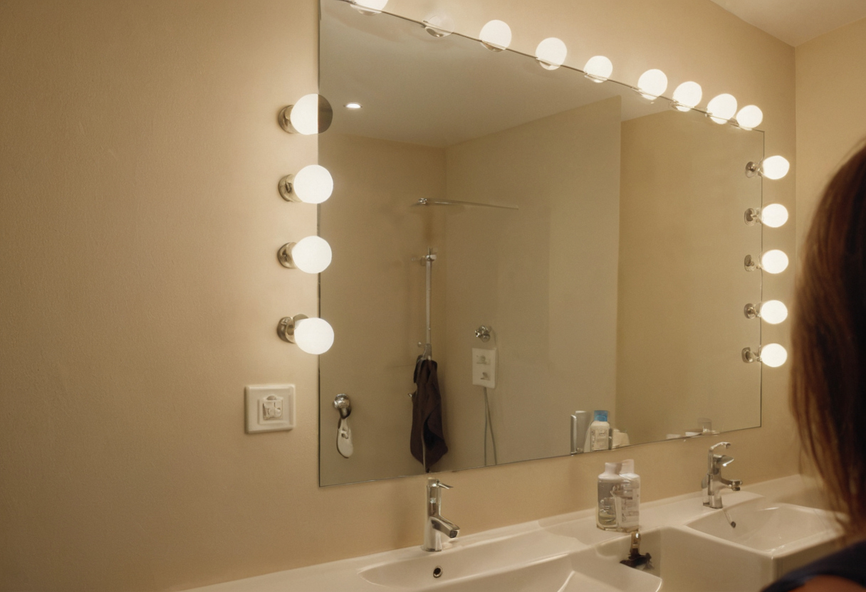 Fixture height and lateral placement determine whether mirror light reaches both sides of the face editorial visual